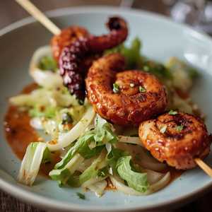 Roasted Spanish Octopus & Calamari Skewer