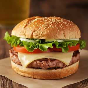 Turkey Swiss Burger