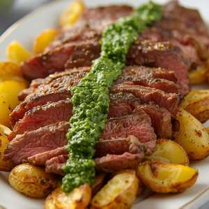 Skirt Steak with Crispy Potatoes