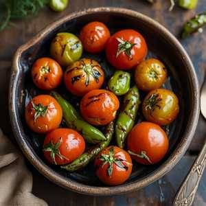 Grilled Tomatoes and Jalapeños