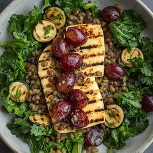 Grilled Halloumi and Grapes