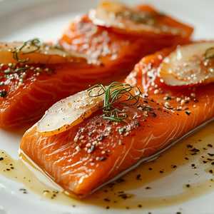 Salmon Truffle Pear