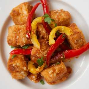 ĐẬU HỦ XÀO XÃ ỚT / Tofu with Lemongrass and Hot Peppers