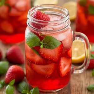 STRAWBERRY BASIL LEMONADE