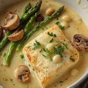 Chilean Sea Bass in Aromatic Coconut Milk