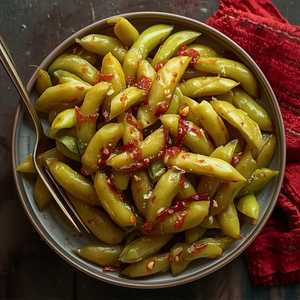 Spicy Garlic Edamame