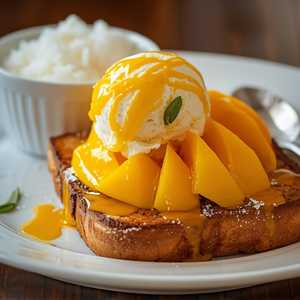 Mango Sticky Rice Toast
