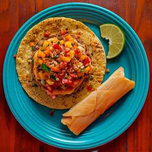 One Tostada, One Taco & Tamale