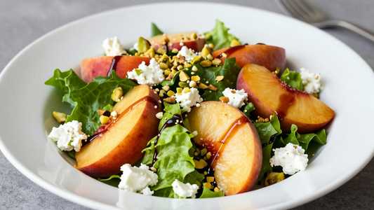 Gem Lettuce and Peaches