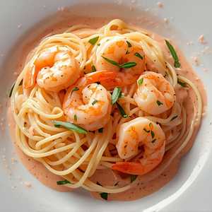 SPAGHETTI ROMANTICA WITH SHRIMP