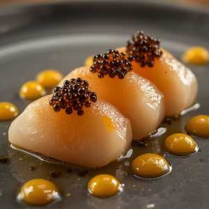 Toro Spicy Karashi Su Miso With Caviar