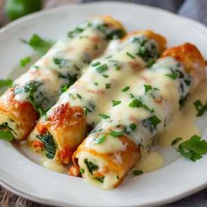 Spinach Blanco Enchiladas
