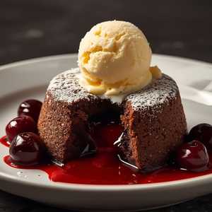 Warm Double Chocolate Cake