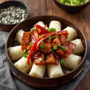 Char Siu Rice Cakes