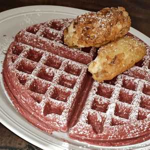 Red Velvet Waffle Plate