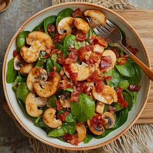 Warm Spinach Salad with Nueske's Bacon