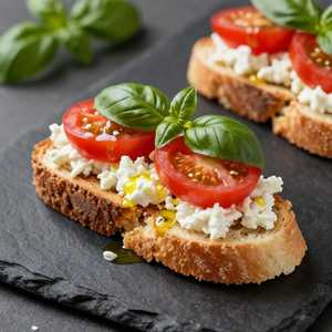 Tomato Goat Cheese Bruschetta