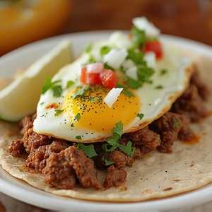 Ground Beef Picadillo Breakfast Taco