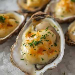 Oysters Rockefeller Style with Champagne Brie Fondue