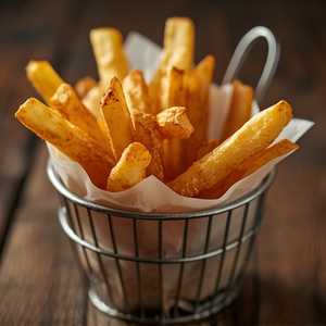 Basket of Plain Skinny Fries