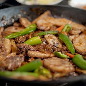 New Green Pepper Fried with Pork Intestines