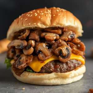 Mushroom Cheeseburger