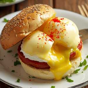 Sausage & Peppers Benedict
