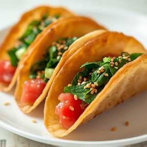 Mini Tuna Tartar Tacos