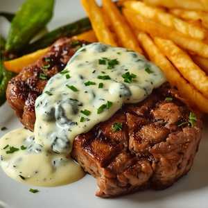 Bistro Steak Solomillo With Blue Cheese Sauce