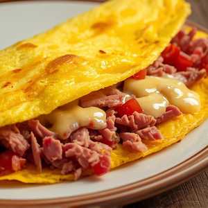 Corned Beef & Swiss Omelette