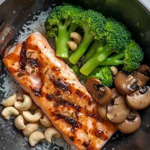 Grilled Salmon Wok Out Bowl