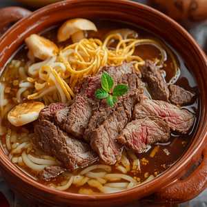 Satay Fatty Beef With Golden Mushroom 沙爹粉丝金菇肥牛