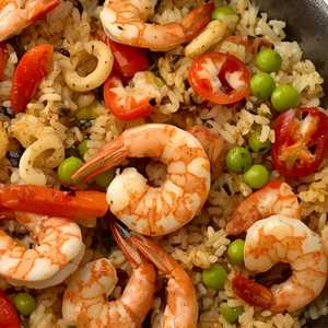 Seafood and Yellow Rice (Arroz con Mariscos)