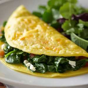 Spinach & Goat Cheese Omelet