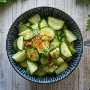 Smashed Cucumber with Garlic