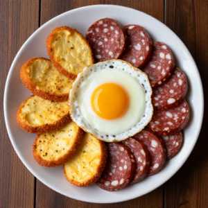 Mangu Con Salami, Queso Y Huevo