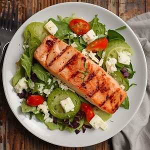Greek Salad + Salmon