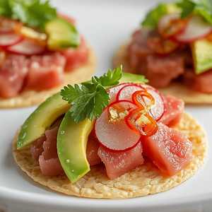Tuna Poké Tostadas