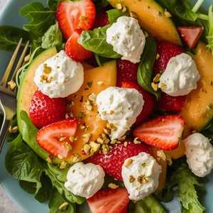 Strawberry & Whipped Honey Ricotta Salad
