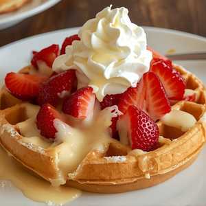 Strawberry Cheesecake Waffles