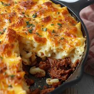 Skillet Baked Piggy Mac