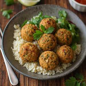 OVEN-BAKED FALAFEL PLATE
