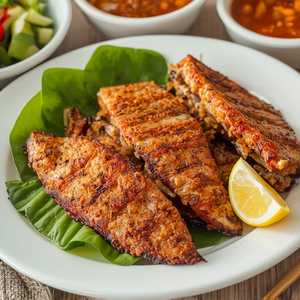 Pan broiled salted Mackerel