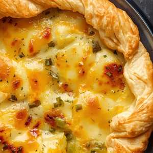 Cheesy Leek & Potato Pie