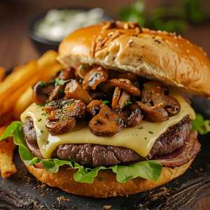 Swiss & Mushroom Burger