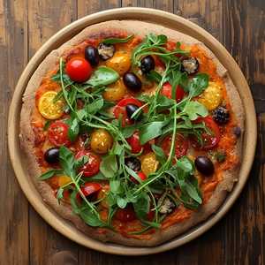 I Am Healthy (GF) - Puttanesca Potato-Chickpea Pizza