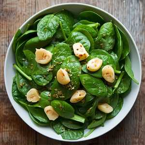 Sautéed Spinach with Garlic Confit