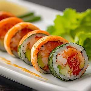Spicy Salmon & Shrimp Roll