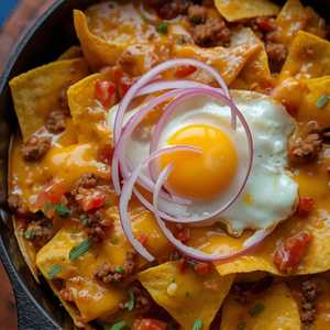 Chilaquiles con Chorizo y Huevo estrellado