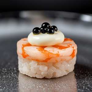 Prawn Burrata & Caviar Nigiri